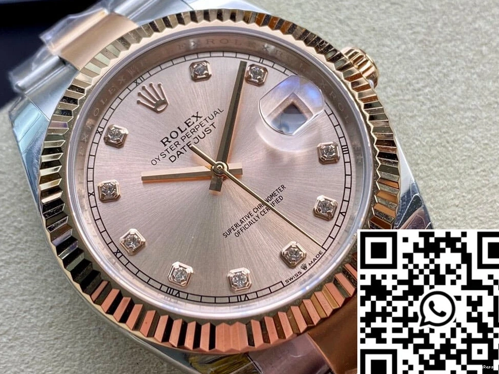 Datejust EW Gold M126331-0007 V3 41MM Rolex Factory Rose 0813